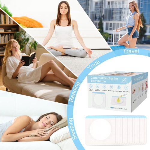 Castor Oil Pack Patches for Belly Button