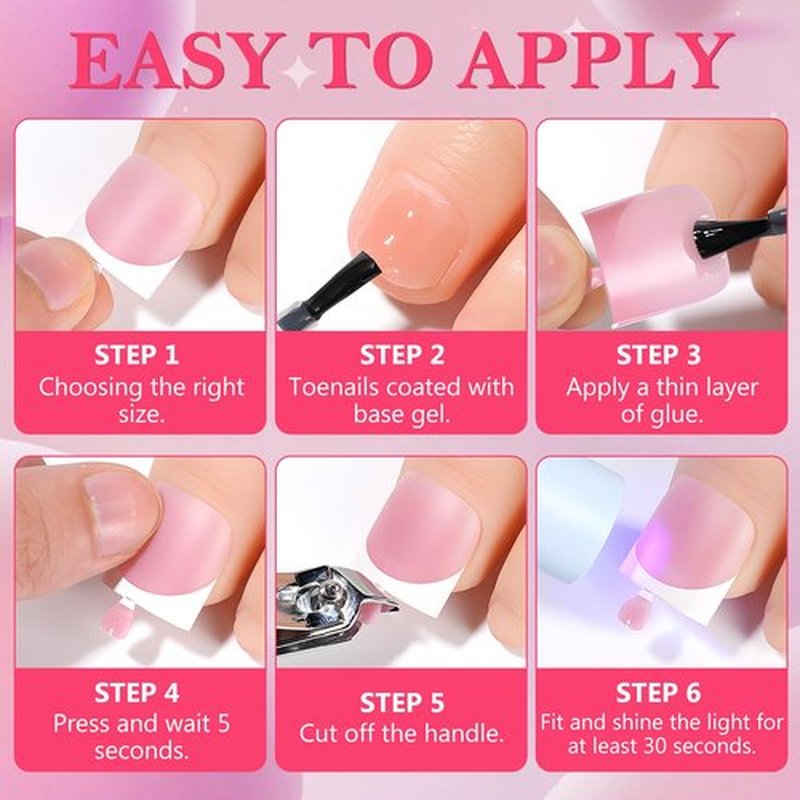 AddFavor 240pcs White Press on Toenails for Women Toe Press on Nails Square Toe Nails Press ons Fake Toe Nail Tips 12 Sizes White Toenails Press on Artificial Fake Toenails with Adhesive Tabs Glue