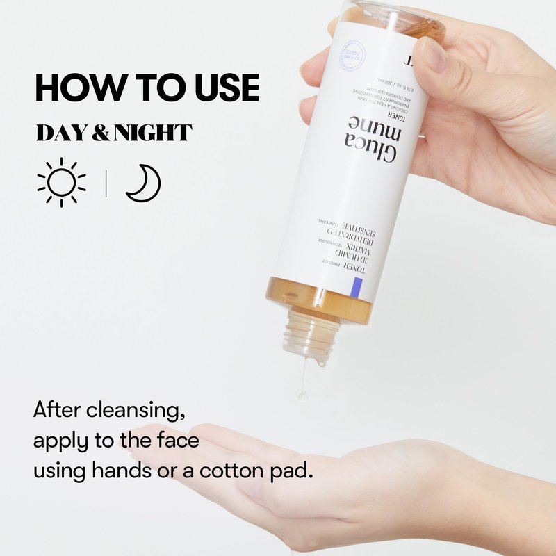 VT COSMETICS Glucamune Facial Toner with Snow Mushroom, Hydrating & Soothing for Dry, Sensitive, and Combination Skin, Vegan Toner, Fragrance-Free, Korean Skincare (6.76 fl. oz.)