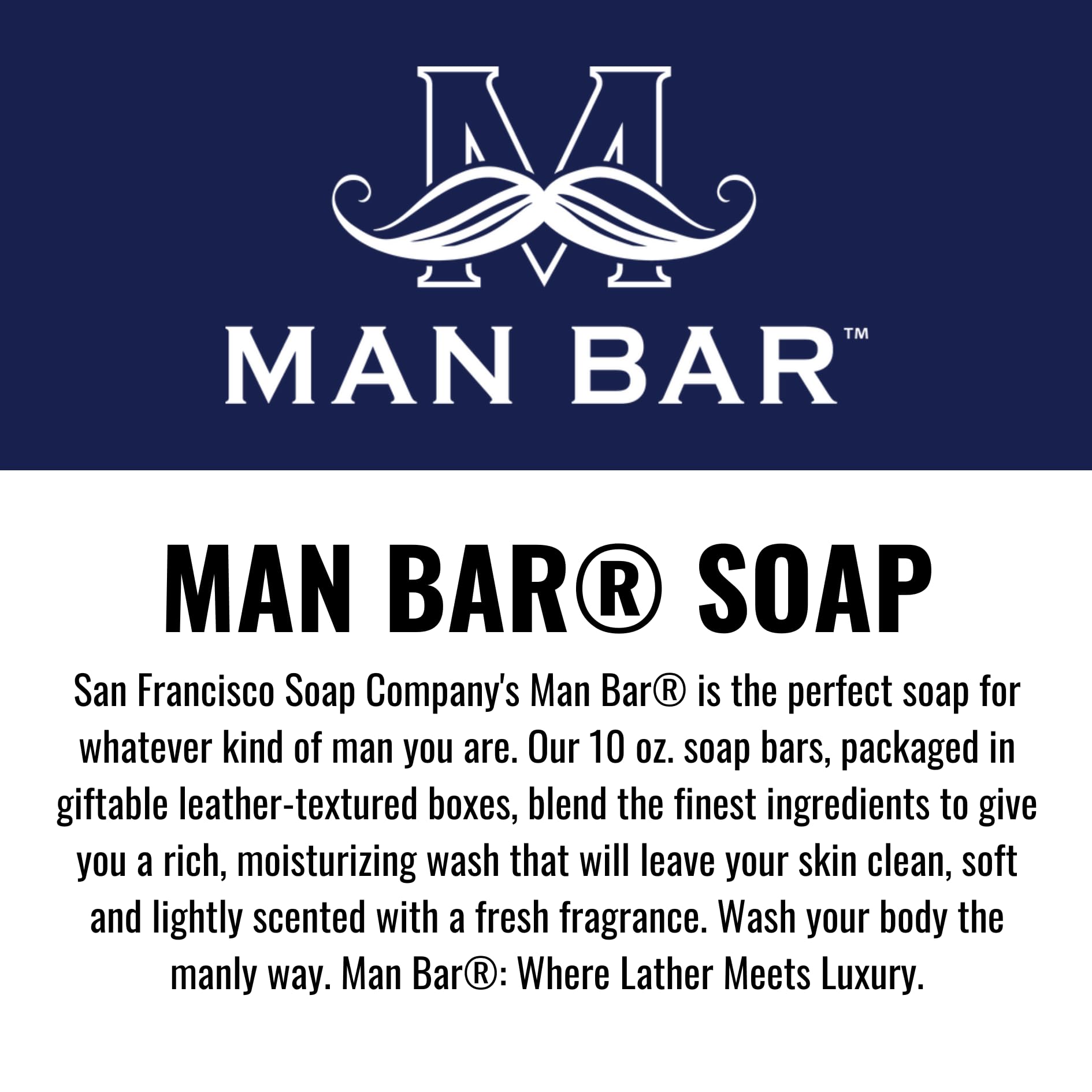 San Francisco Soap Hair and Body Mini-Bar 4oz (Ebony Wood and Coffee) - No Harmful Chemicals - Good for All Skin Types - Made in the USA
