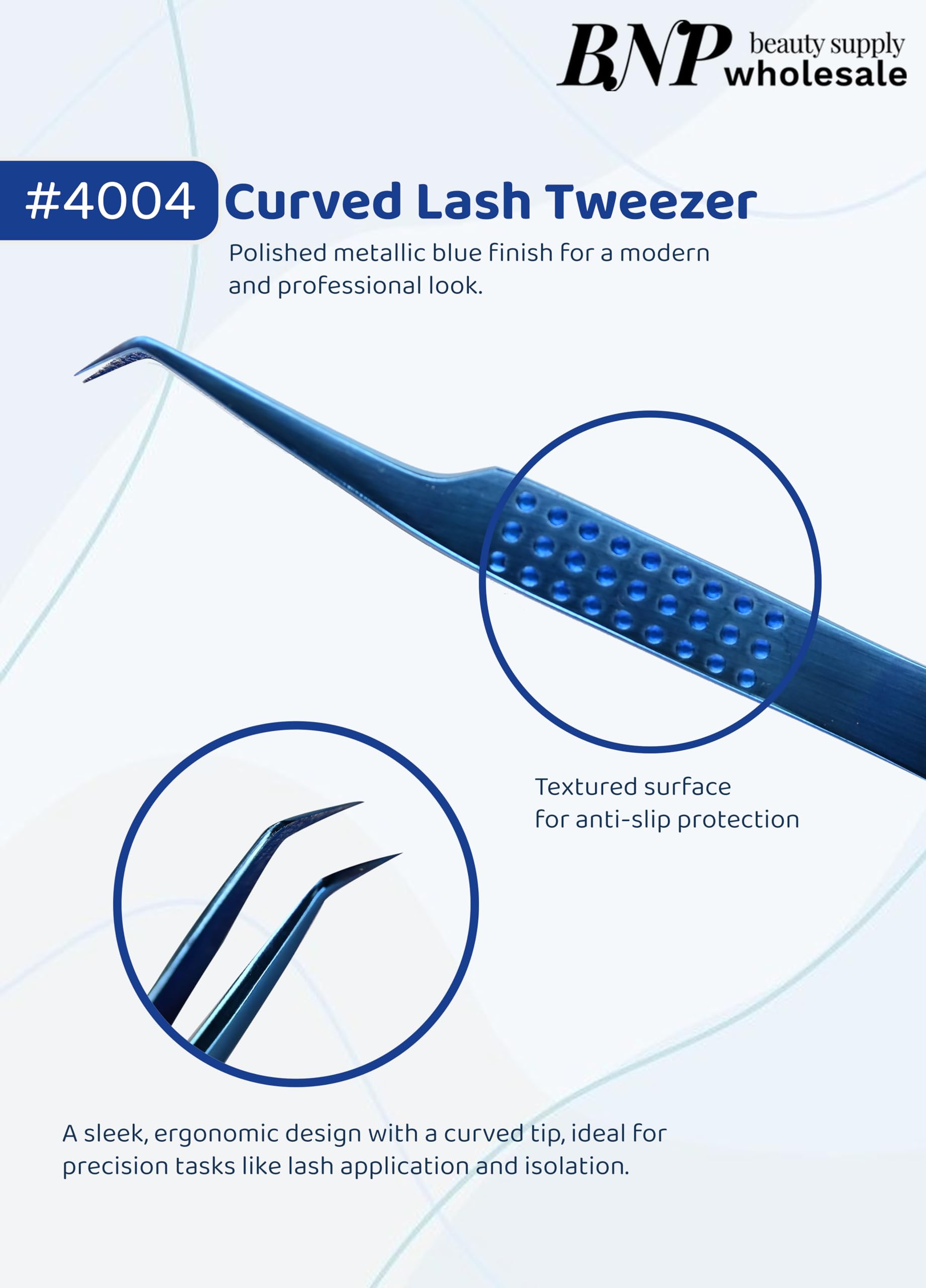 Tool Alement Japan Eyelash Tweezer,Stainless Steel Plasma Coating 12cm 45 Degree Angle Eyelash Extension Tweezers BL-JP12-4004