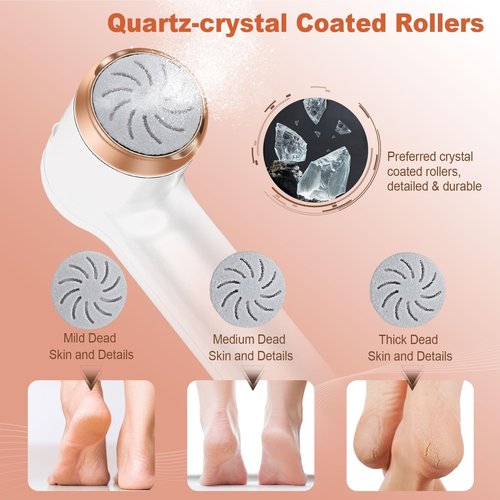 LAVAED Electric Foot Callus Remover Rechargeable Callus Remover for Feet - IPX7 Waterproof Foot Filer Electronic Foot Sander Pedicure Kit Upgrade High Power & LED Display for Cracked Heels Dead Skin