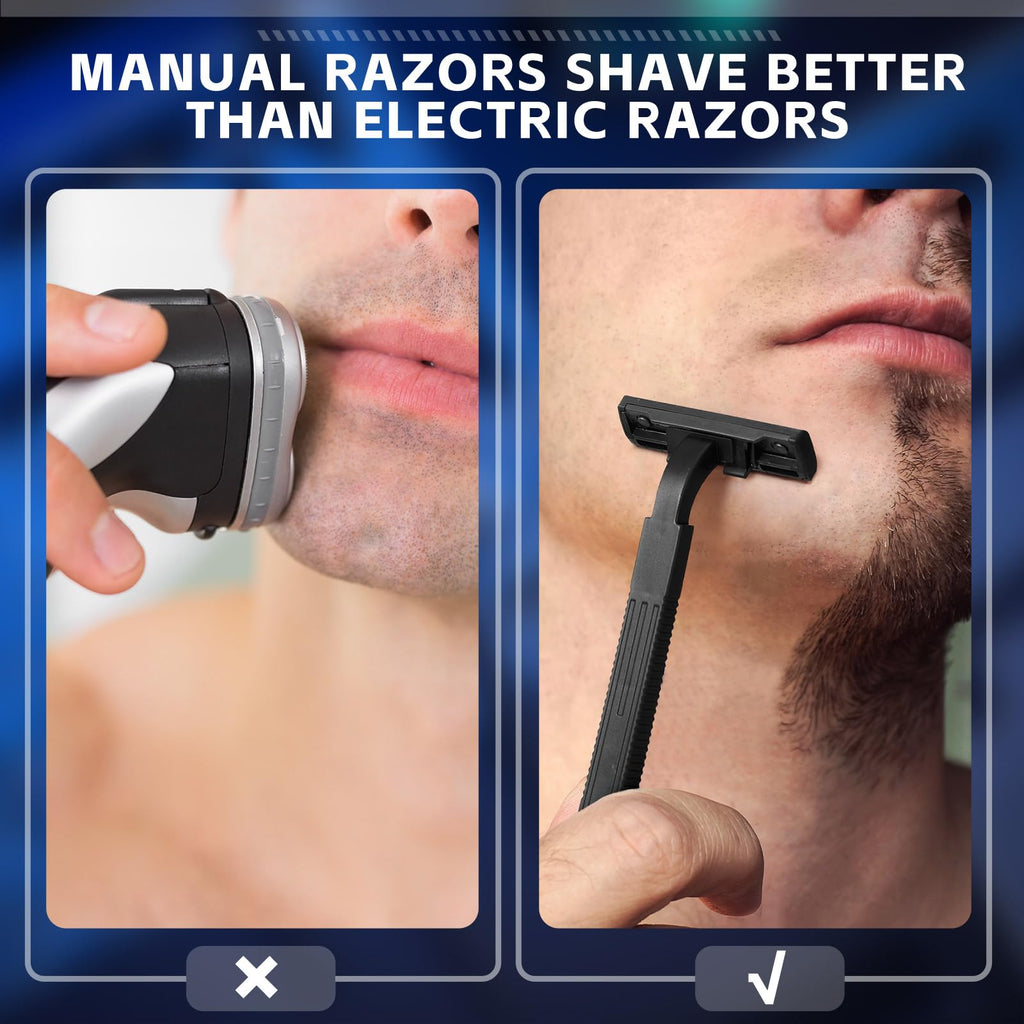 Jutom 800 Pcs Disposable Razors Bulk Twin Blade Shaving Razors with Safety Cap Stainless Steel Portable for Hotel Guest Supply for Shelter Charity Travel Emergency Hygiene Kits Men Women
