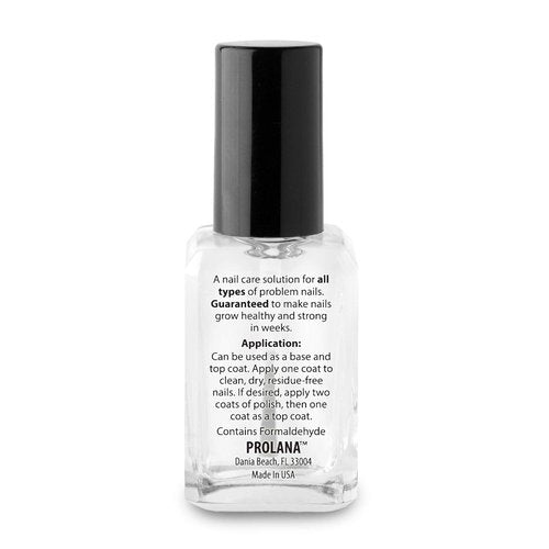 Prolana Nail Optimizer, Extra Strong Strengthener Base Coat for Weak and Damaged Nails, Nail Growth & Prevents Nails from Peeling, Stops Slipts, Chips & Strengthens, 0.5 oz