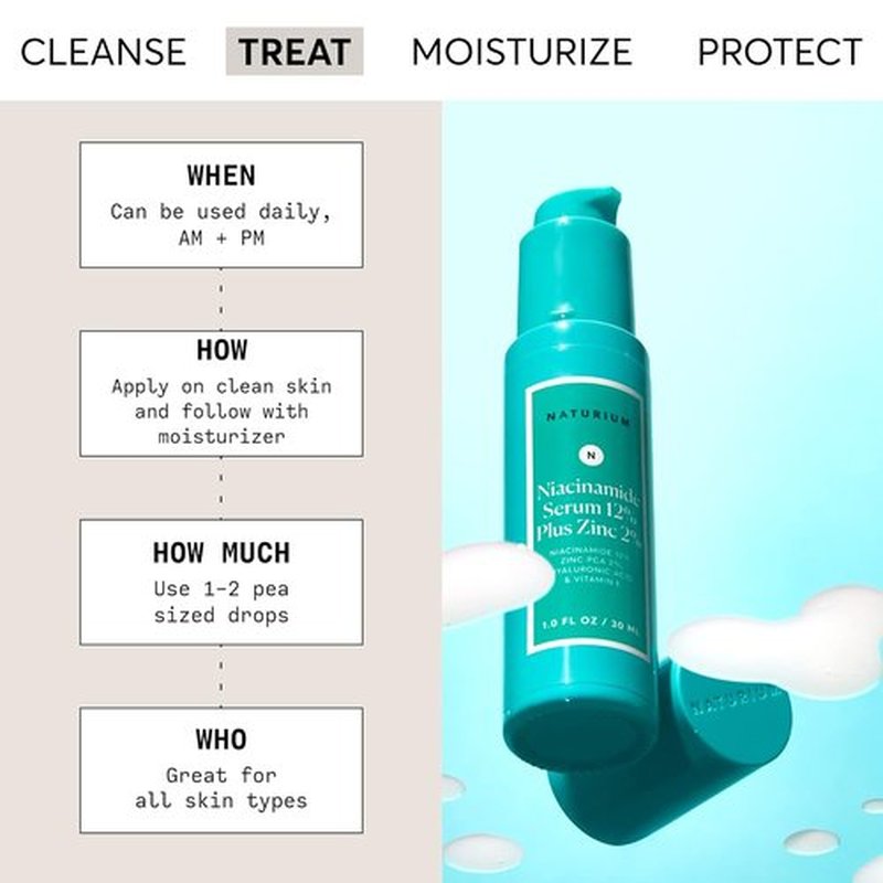 Naturium Niacinamide Face Serum 12% - Anti-Aging Pore Minimizer & Dark Spot Corrector | 1 oz Vegan Formula