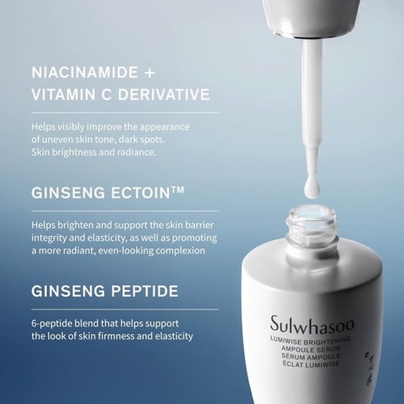Sulwhasoo Lumiwise Ampoule Serum - Fade Visible Spots & Strengthen Skin Barrier | Korean Skincare