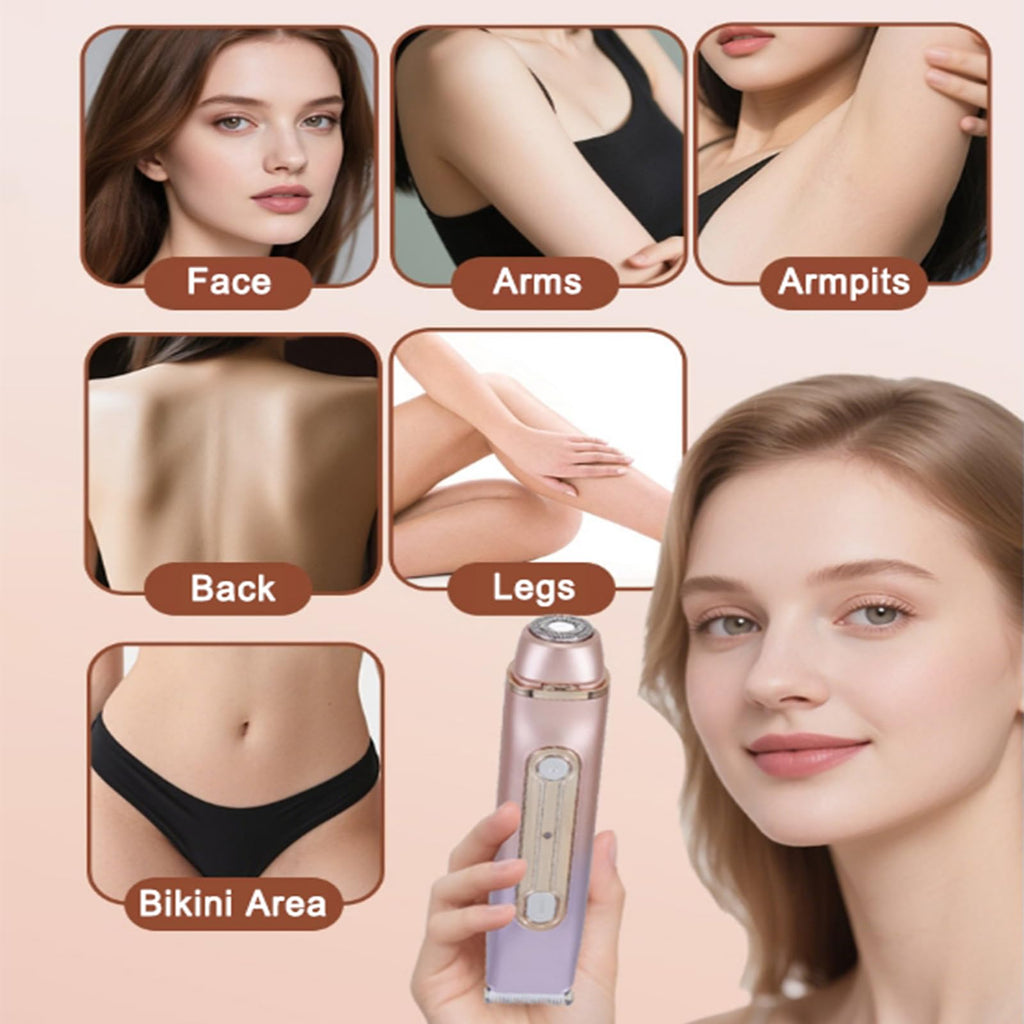 YLKGR Bikini Trimmer for Women 2in1 High Power Epilators Hair Removal Waterproof Electric Razors Women's Electric Razor Pubic Hair Trimmer Shaver for Women for Ladies Pubic, Face, Underarms, Leg