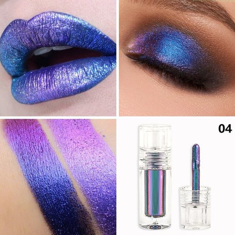 Evpct Royal Blue Duochrome Liquid Eyeshadow - Waterproof Multichrome Metallic Glitter Makeup for Women