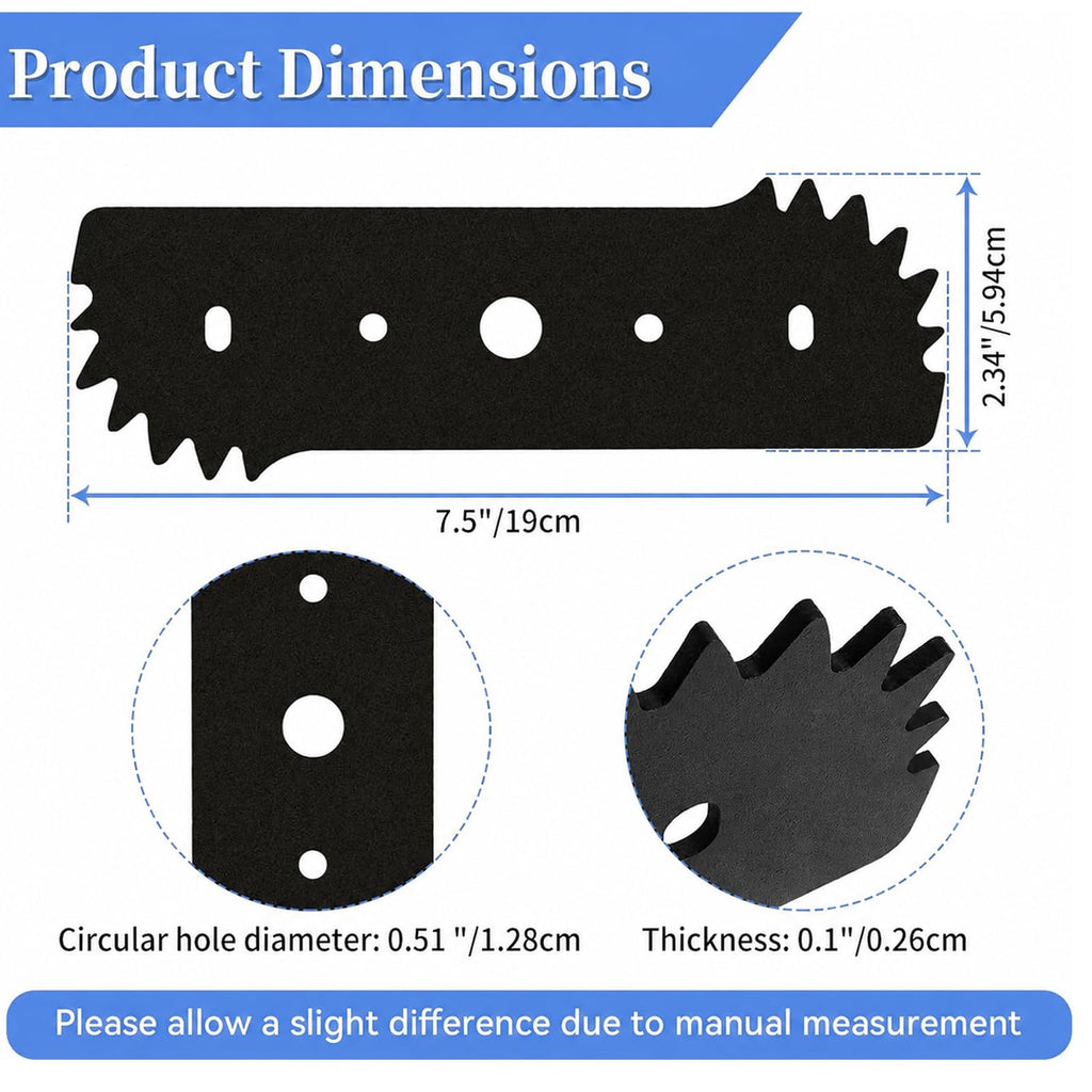 Bularie 7-1/2" Electric Edger Blades 50018386 Compatible with Worx WG896 WG895 Lawn Edger Blades - Replacement 7.5" Lawn Edger Steel Blade for Craftsman Edger Blade, Replace WA0034, 71-86880, 3 Pack