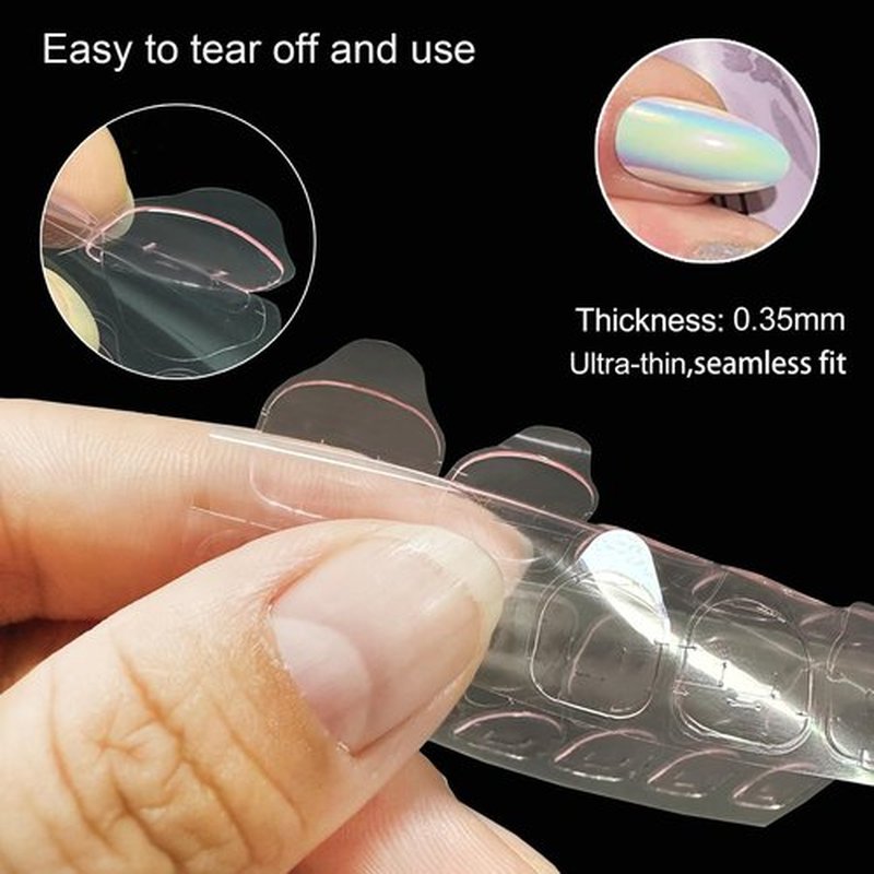 50 Sheets Jelly Double Sided Nail Adhesives Tabs,1200pcs Breathable Press on Nails Sticky Tabs Waterproof Fake Nail Glue Stickers for Press On Nails Application