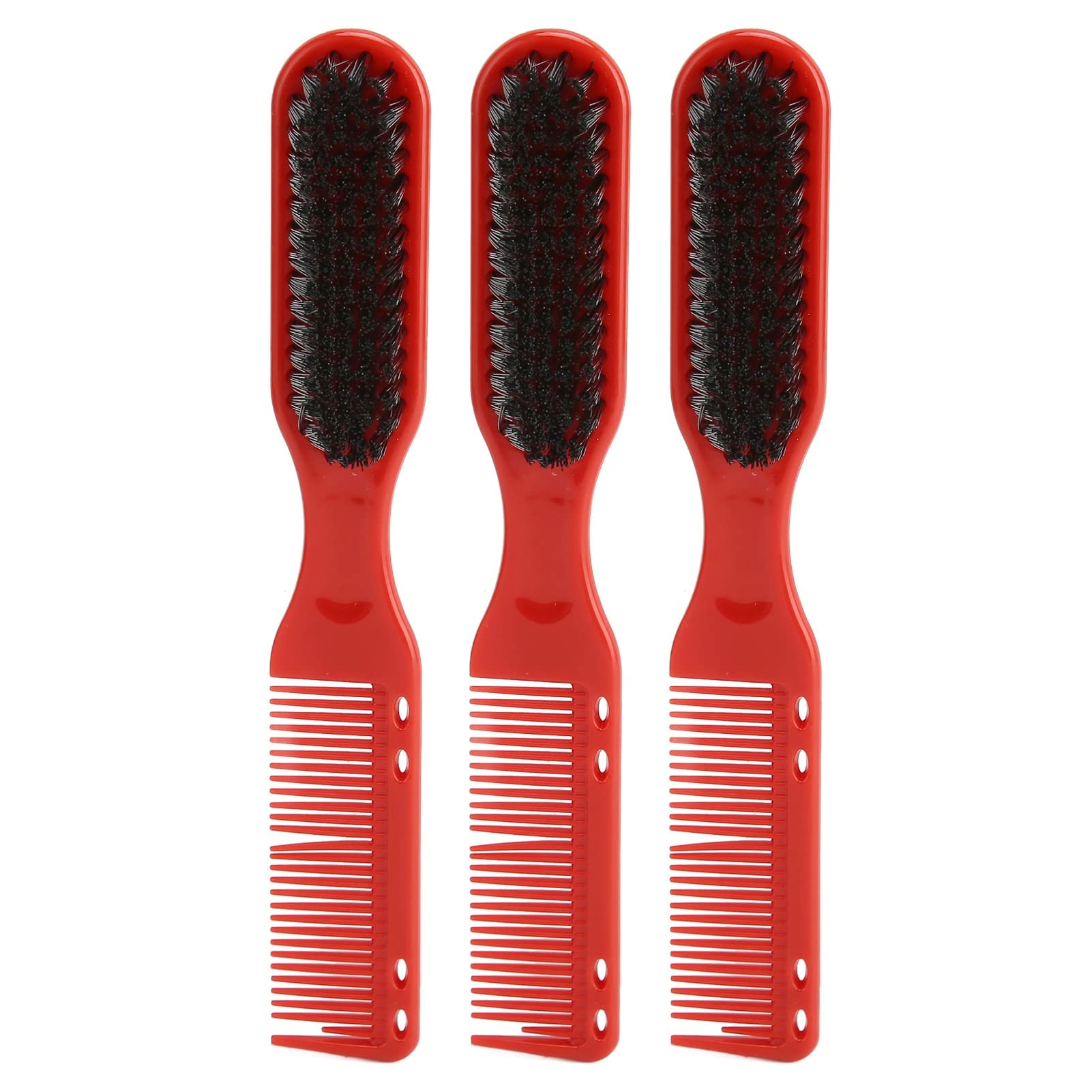 3-Piece Double-Ended Men's Hair & Beard Styling Brush Set – Multifunctional Haircut & Grooming Brushes