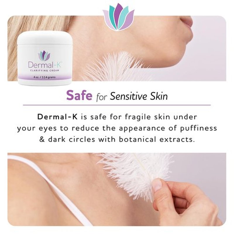Dermal-K Vitamin K Cream 4 OZ | Hydrating Cream with Antioxidants & Botanicals |Reduce the Appearance of Discoloration, Fine Lines & Wrinkles | Paraben-Free