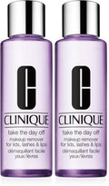 Clinique Take The Day Off Liquid Makeup Remover For Lids,Lashes,+ Lips | Eye Makeup Remover | Oil Free + Non-Irritating-| For All Skin Types,6.7 Fl Oz,(Pack of 2)