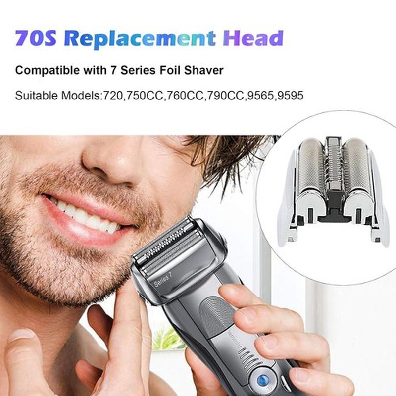 Braun 70S Electric Shaver Head Replacement - Compatible with 7 Series Models 720, 750CC, 760CC, 790CC, 9565, 9595