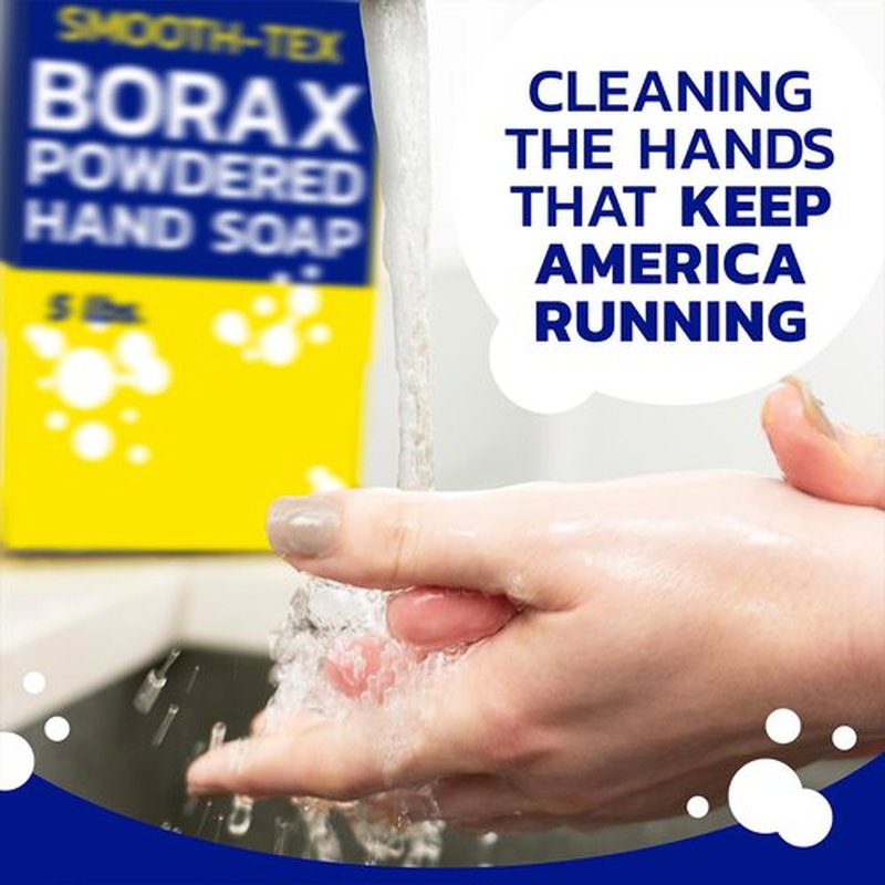 Banner Chemical Smooth-Tex Borax Powdered Hand Soap - Heavy Duty Industrial Hand Wash - Removes Grease, Grime and Oil from Hands for Mechanics & Industrial Workers, Compare to Boraxo - 5 lbs (1 Pack)