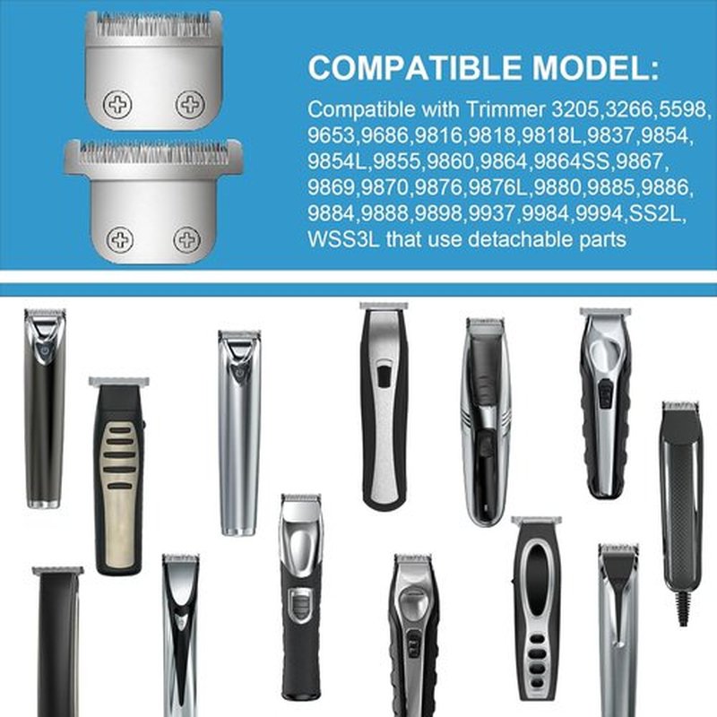 **WHAL Stainless Steel Replacement Detachable Blade Set - Compatible with All-in-One Lithium Ion Trimmer | 30MM & 40MM**