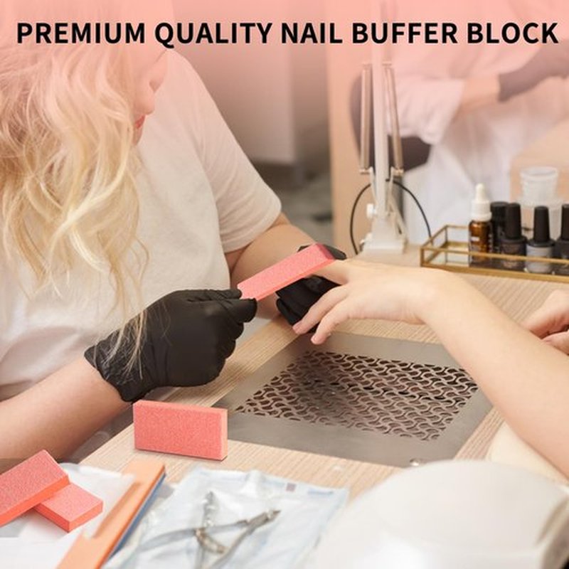 NOVAL 50 PCS Nail Buffer Block Disposable Nail Buffer Blocks Bulk Small Orange Nail Buffers Sanding Block Buff Nails for Pre-Application of Acrylic Nails, Professional Nail Salon,80/100 Grit(Orange)