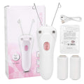 Sunicon Facial Threading Hair Removal, USB Rechargeable Electric Women Cordless Facial Threading Epilator Ladies Beauty Epilator Trimmer Cotton Threading Tool for Body Facial Pull(Pinks)