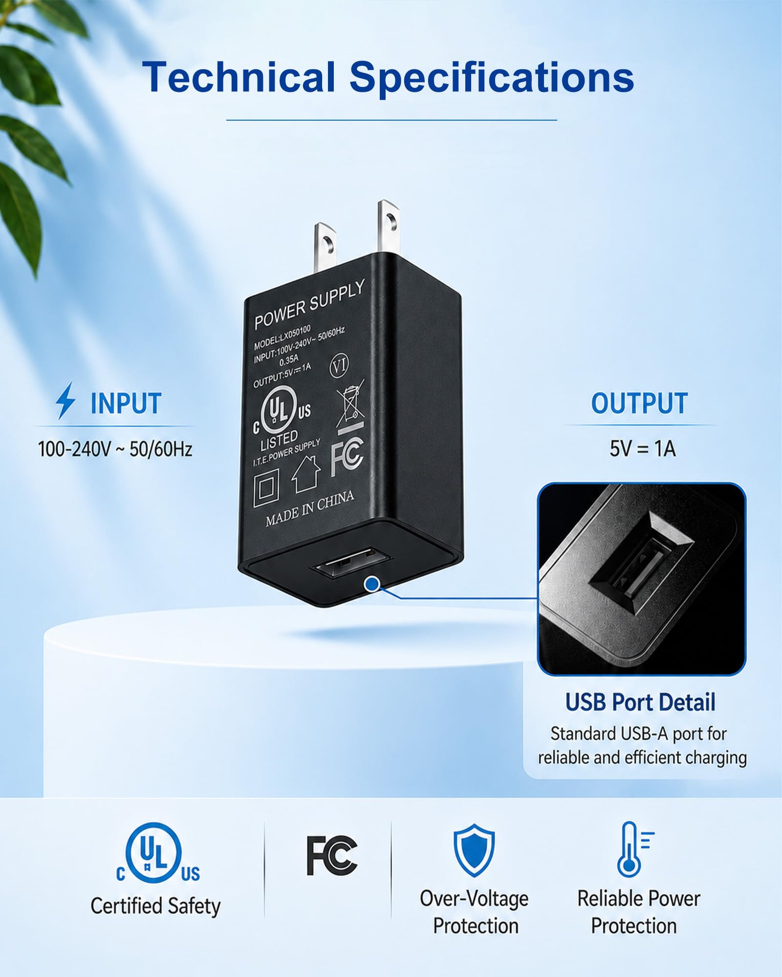 5V UL Charger for Philips Norelco OneBlade MG9525 MG9520 MG5910 QP1424 QP1624 MG5950 MG5940 MG5930 MG5920 BT3238 BT3234 PQ888 PQ889 QP1324 QP2724 X3001 QP2834, 360 Hybrid Face Shaver Cord