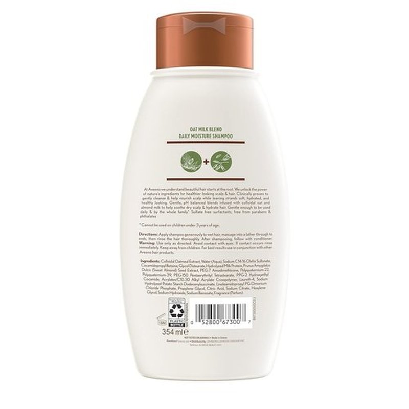 Aveeno Farm-Fresh Oat Milk Shampoo - Sulfate-Free & Moisturizing for All Hair Types | 12 Fl Oz