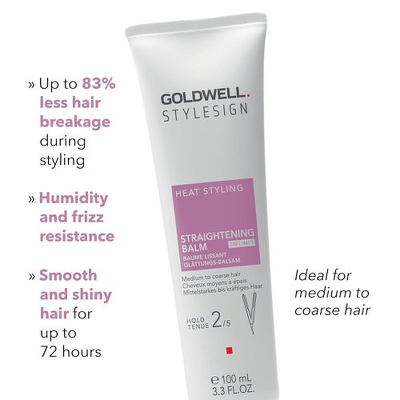 Goldwell StyleSign Straightening Balm - Smooth & Sleek Hair Treatment | 5.1 oz