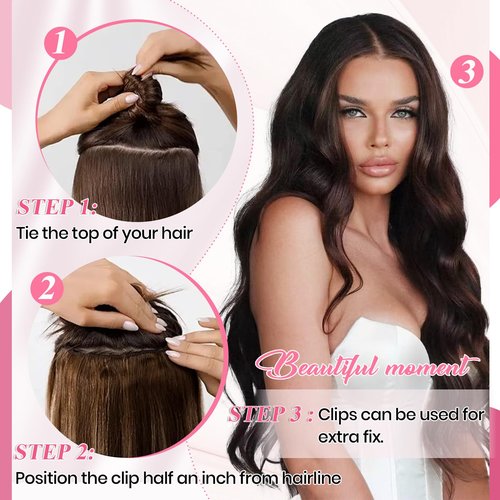 CWRDK Clip in Hair Extensions Real Human Hair, 20inch 110g/3.8oz, Invisible Remy Human Hair Extension Clip ins for Women, Seamless Straight 8pcs Double Weft, #1B Natural Black