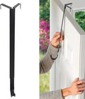 Haute Decor Adjustable Wreath Hanger - Versatile Matte Black Design for All Door Sizes