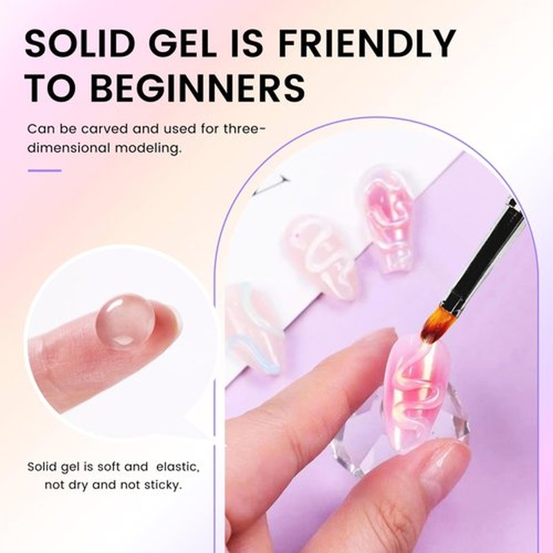 2Pcs 3D Sculpting Nail Gel & Chrome Nail Powder Kit: Unleash Your Creativity with Stunning 3D Designs & Dazzling Chrome Finishes 3D Molding Gel and Chrome Powder for Gel Nails for Nails Art
