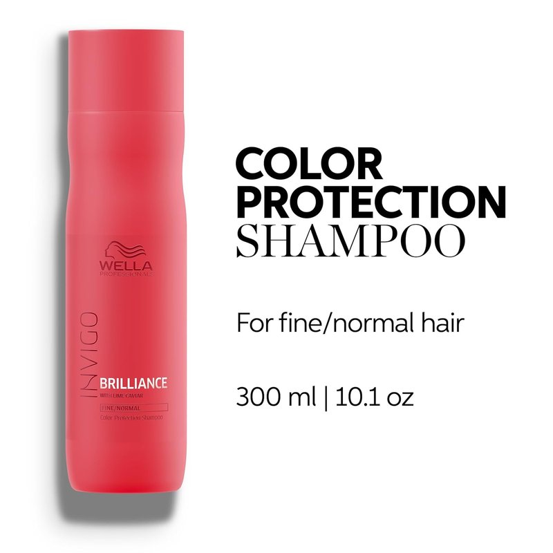 Wella Professionals Invigo Brilliance Shampoo - Intense Color Protection for Fine/Normal Colored Hair | 10.1 Fl Oz