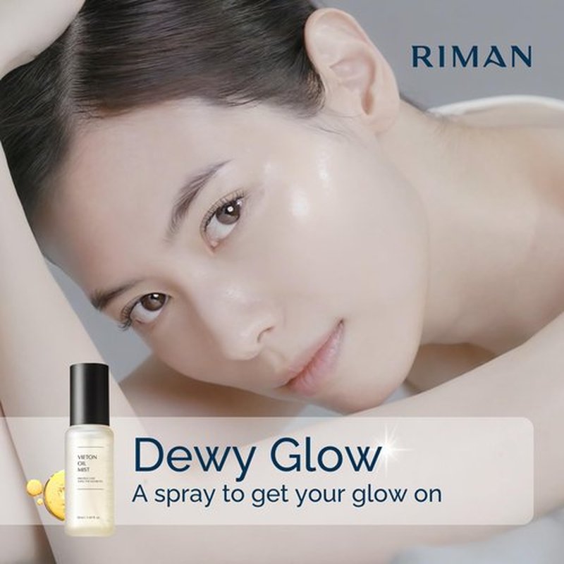 INCELLDERM Riman Vieton Oil Mist | 50ml | Bi-Phasic Hydration with Camellia Seed Oil & Seaberry Water | Korean Skincare Mist for Moisture, Balance & Radiance | Natural Facial Spritz Moisturizer