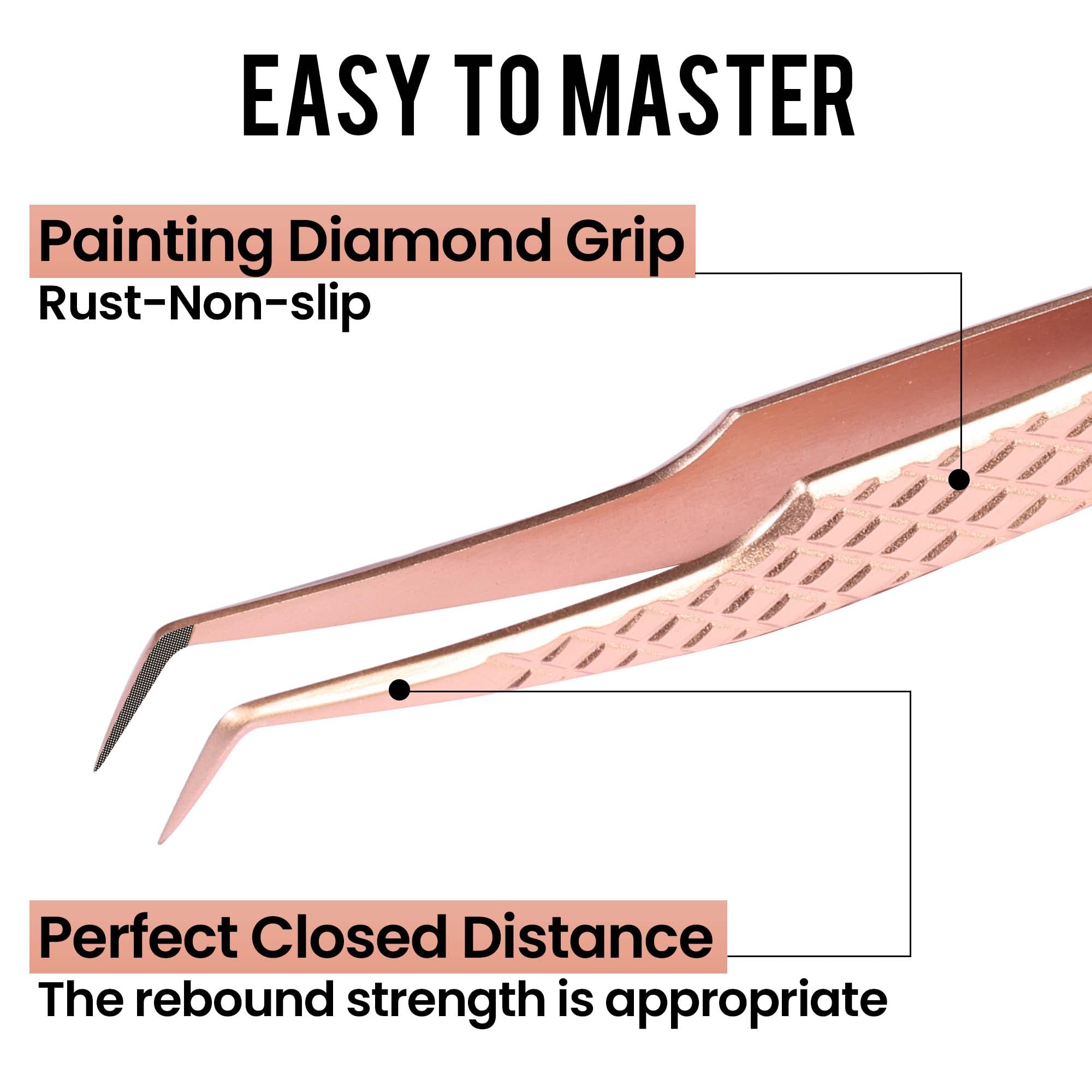 Fiber Tip Lash Tweezers For Eyelash Extension 4 Pcs Tweezers Professional Artist Tech Work Kit Tools,Best Volume Eyelash Lashes Extensions Precision Supplies Volume Boot 90 45 Degree(Omber pink)