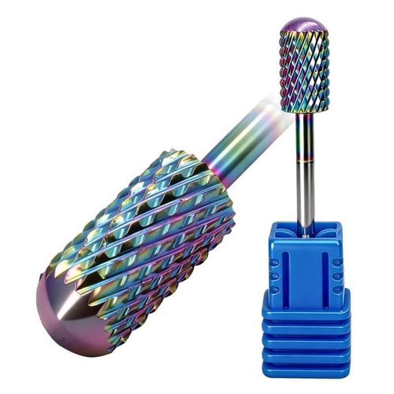 Fantexy 3/32" Nail Drill Bits, Smooth Round Top Carbide Nail Drill Bit Suitable for Manicure Pedicure Fast Remove Gel Polish, Drills Bit for Nails Art Tools (Medium - M)