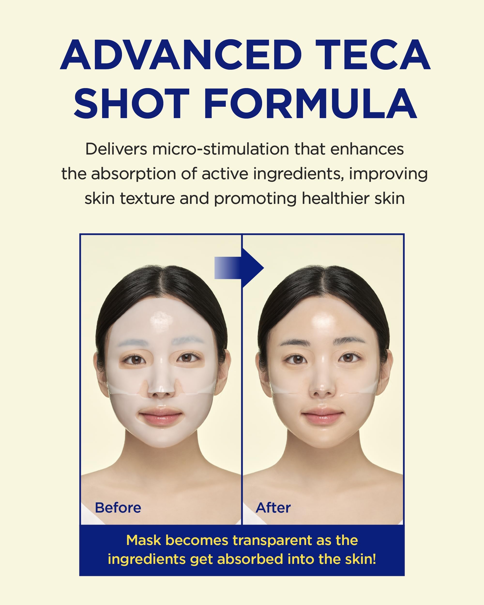 CKD Vita C Teca Hydrogel Face Mask (5 Pack) – Korean Jelly Mask with Vitamin C & Centella Asiatica for Glass Glow Skin and Hydration.
