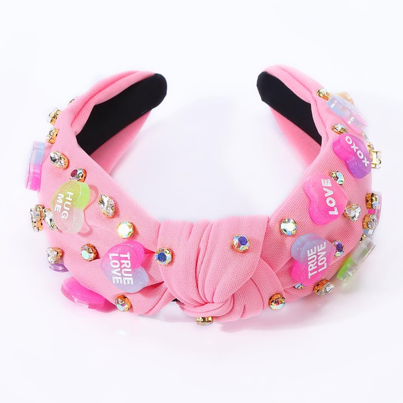 Valentines Headbands for Women Teen Girls, Gradient Heart Headband, Valentines Day Gifts for Her Teacher Daughter Wife Mom, Valentine Hair Accessories to Match Outfit Clothes Shirts Dress (Pink)