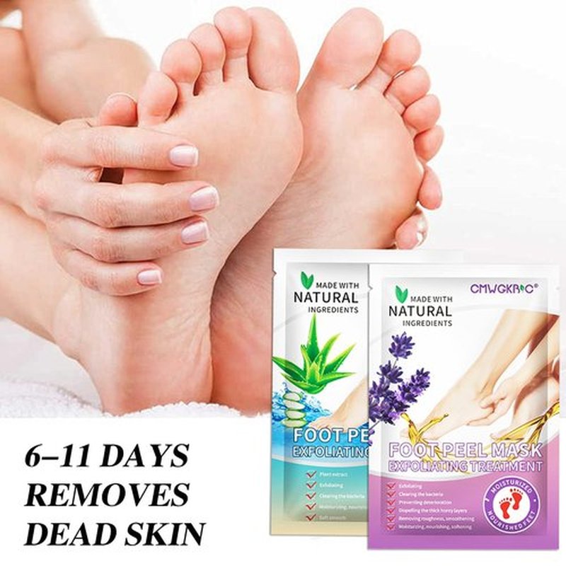 5 Pack Foot Peeling Mask,Exfoliator Peel Off Calluses Dead Skin Callus Remover,Foot Mask for Dry Cracked Feet,Foot Peel Masks for Men and Women Feet Peeling Mask for Valentines Day Gifts