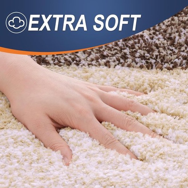 OLANLY Large Bathroom Rugs - Extra Soft Microfiber Mat 47x32 | Quick Dry, Machine Washable, Brown