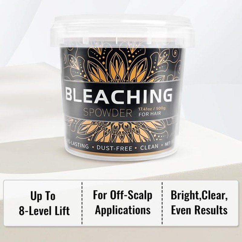 Hair Bleach 500g / 17.41oz, Large Capacity Salon Grade Bleach for Hair, Mild Bleach Powder Quickly Remove Hair Color, Refreshing Create Fashionable Styling