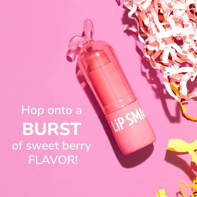 Lip Smacker Bunny Lip Balm - Moisturizing & Hydrating Easter Gift for Kids | Berry Hoppy Flavor