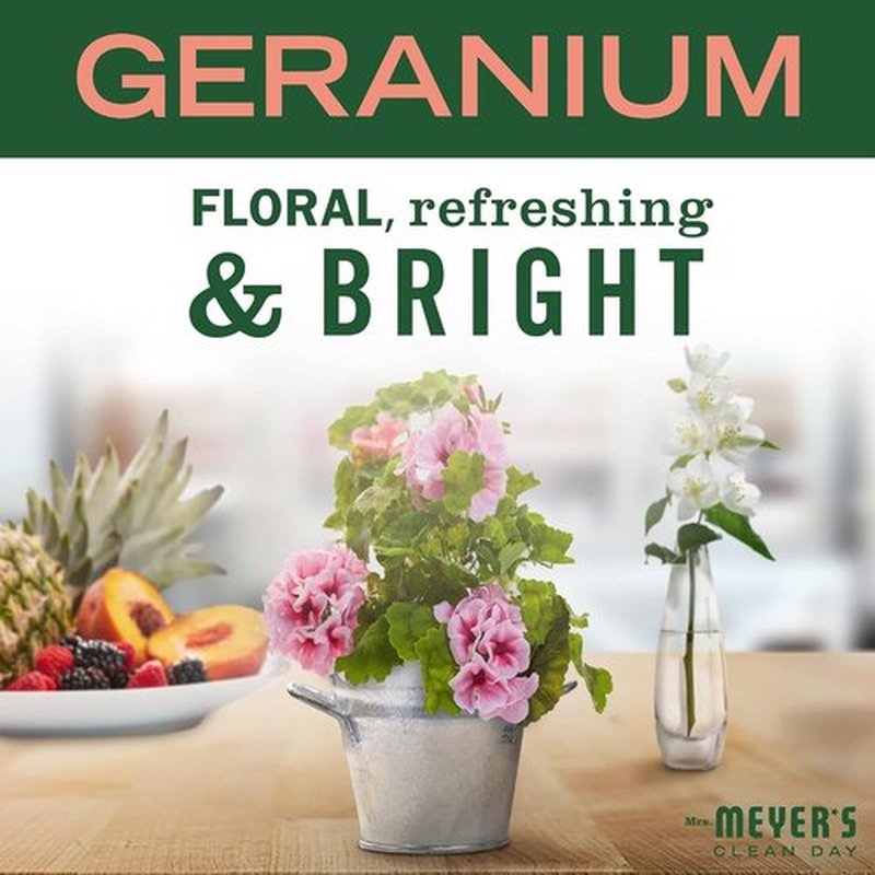 Mrs. Meyer's Clean Day Room & Air Freshener Spray - Non-Aerosol Essential Oils, Geranium, 8 Fl. Oz (Pack of 3)