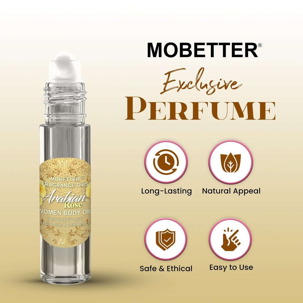 MOBETTER FRAGRANCE OILS Arabian Rose Fragrance Body Oil for Women