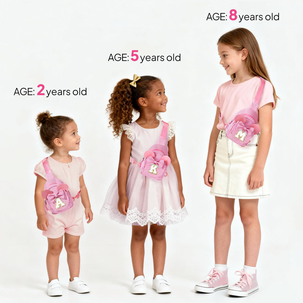 QLOVEA Birthday Gifts for Girls Kids Sling Bag Purse for Toddler, Pink A