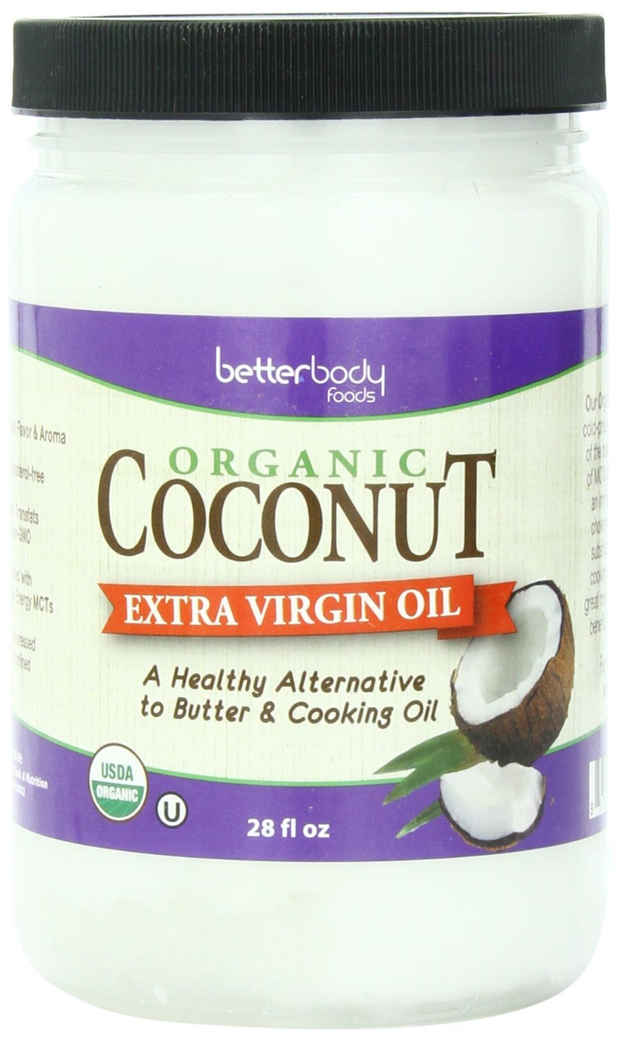 Better Body Natural Foods Organic Refined Coconut Oil 830 ml