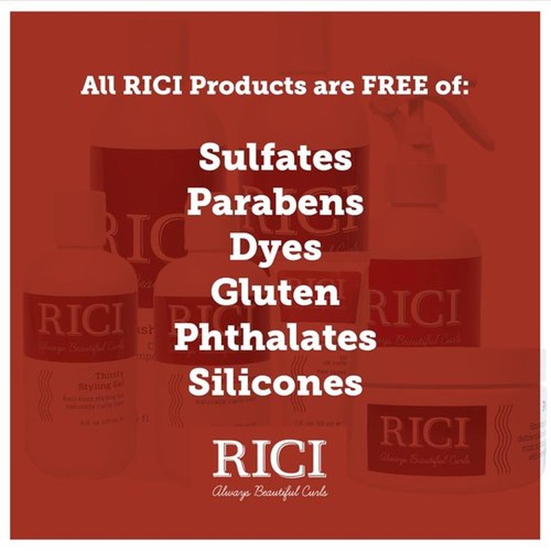 RICI Curl Creme - Anti-Frizz Styling Cream for Naturally Curly Hair | 8 Fl Oz Size