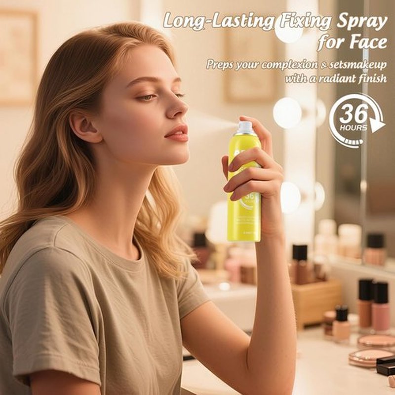Skiennix Setting Spray - Long-Lasting Makeup Fixative with Vitamin C | 4.44 oz Dewy Hydrating Mist
