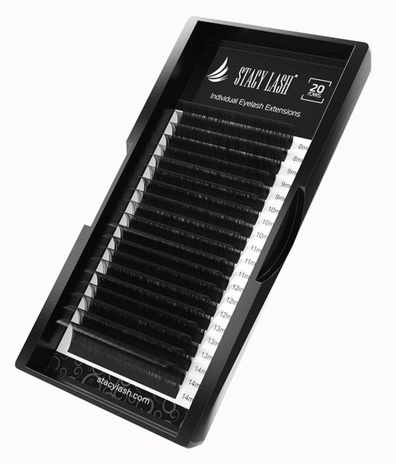 Eyelash Extensions D Curl by Stacy Lash/Black Individual Mink Lashes Supplies (0.05mm;11mm)