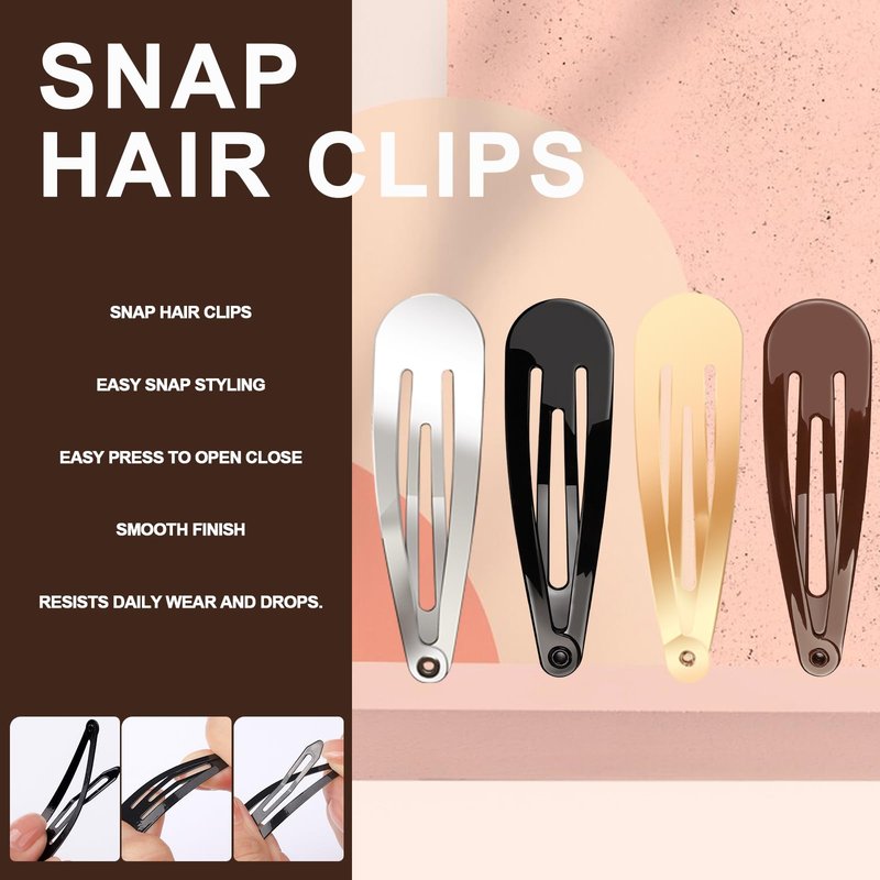 YGDZ Bobby Pins Set, Hair Pins, Hair Clips Kit, 2Inch Bobby Pins Brown Hair, Black, Blonde Hair, U Shaped Hair Pins for Buns, French Pins, Snap Hair Clips, Hair Barrettes, Hair Accessories for Women