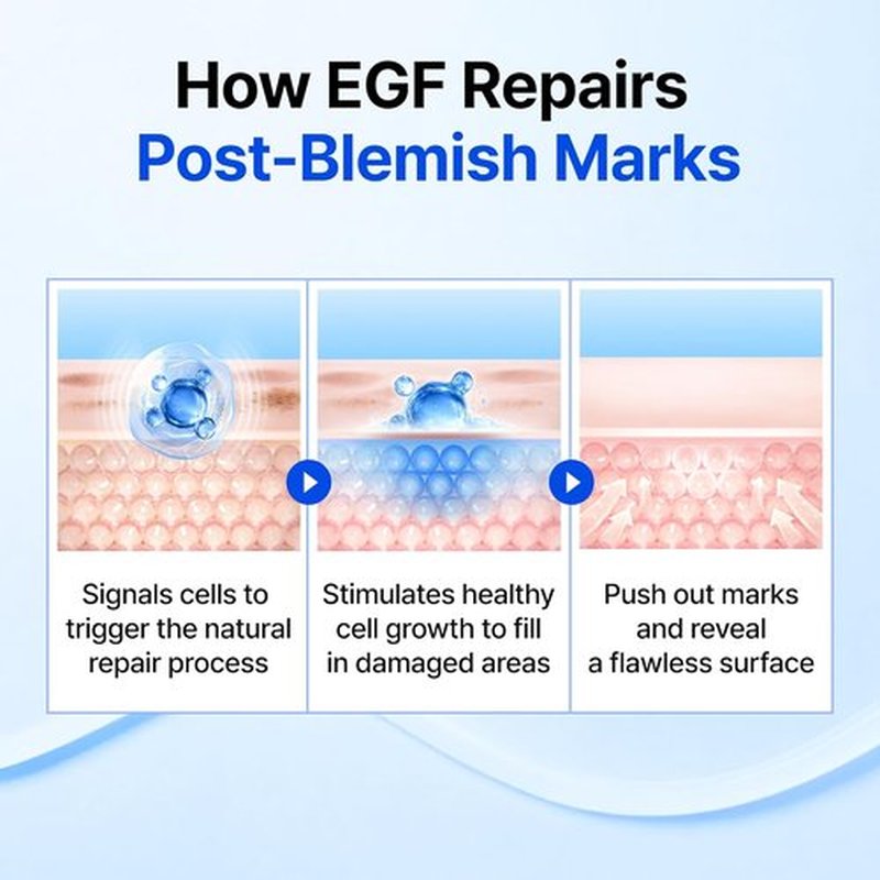 DearKlairs EGF Serum - Blue Youth Activating Drops for Barrier Repair & Post-Blemish Care | 1.69 Fl Oz