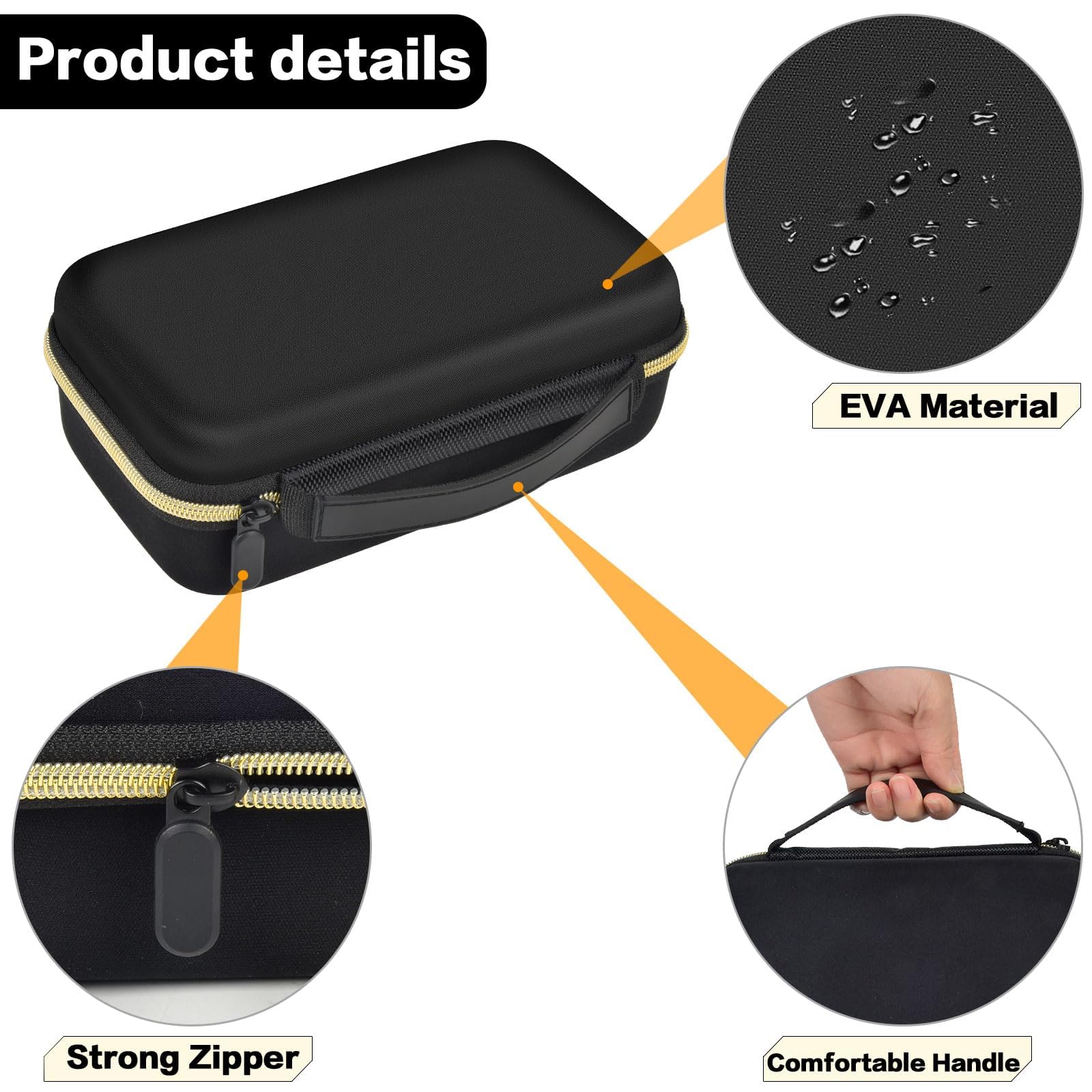 Case Compatible with Novah for Ufree for KIKIDO for GLAKER for FADEKING for GSKY for Romanda Professional Hair Clippers, Beard Trimmer Grooming Storage Holder for Hair Trimmers Set (Box Only)-Black