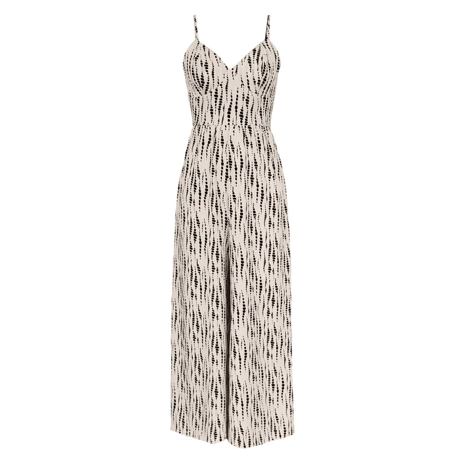 TRCELECTROP Backless Jumpsuit Women V Neck Printed Bow Tie Wide Leg Loose Overalls Elegant Spaghetti Strap Flowy Long Pants