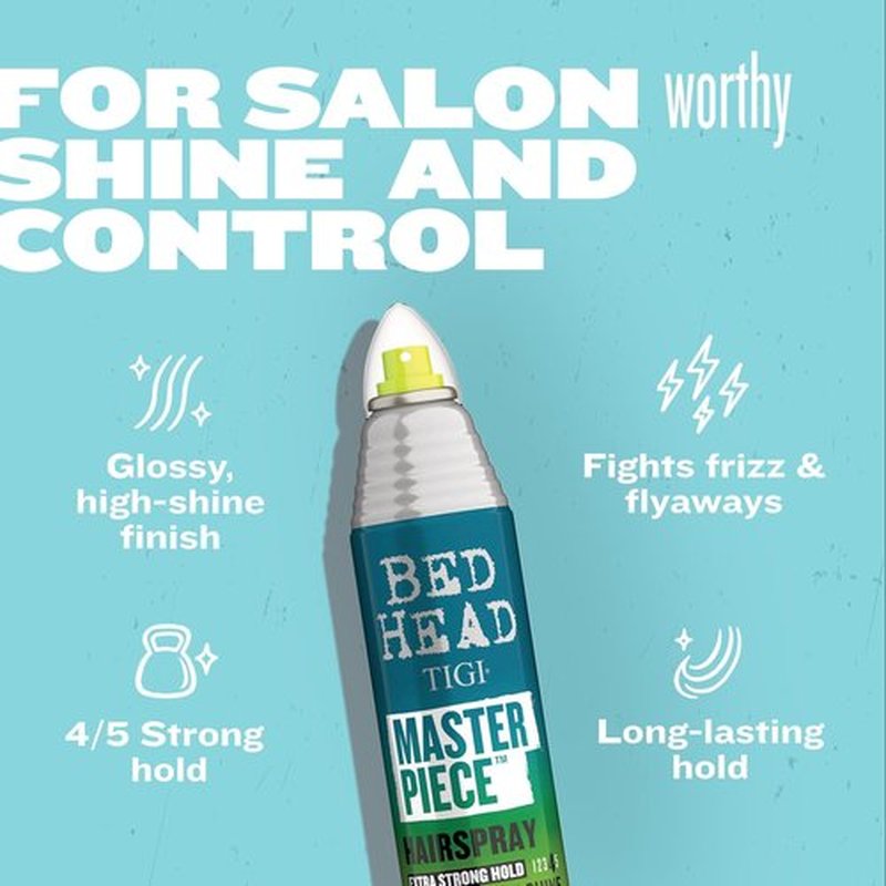 TIGI Bed Head Masterpiece Hair Spray - Extra Hold Frizz Control for Shiny, Glossy Hair | 10.3 oz